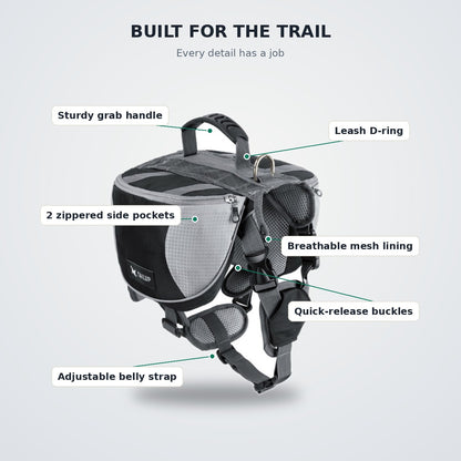 Hydrapaw™ Trail Pack — The 3-in-1 Adventure Harness for Dogs