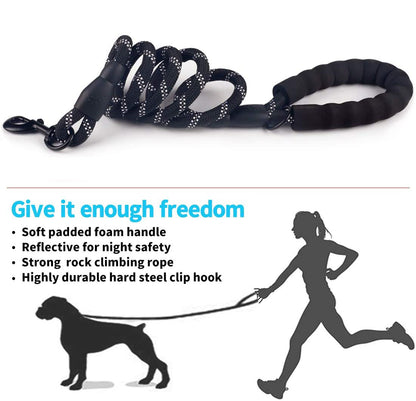 Hydrapaw™ Trail Leash — Reflective Rope Leash with Padded Grip