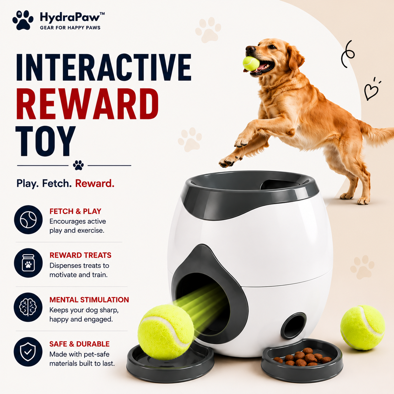 HydraPaw™ Interactive Treat & Tennis Ball Toy