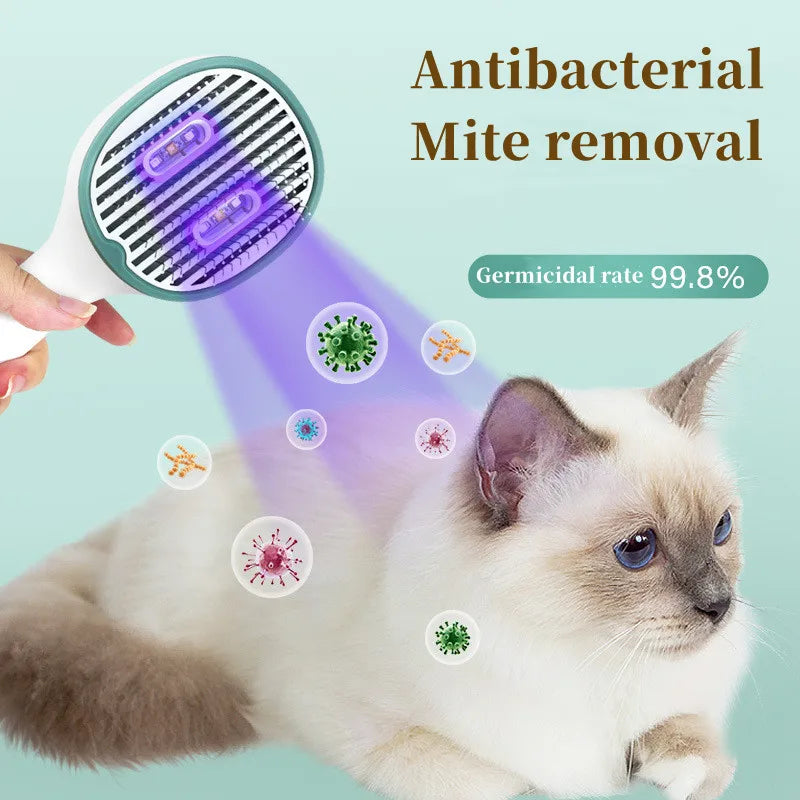Hydrapaw™ UV Self-Cleaning Pet Brush — The 3-Minute Clean Ritual for Cats & Dogs