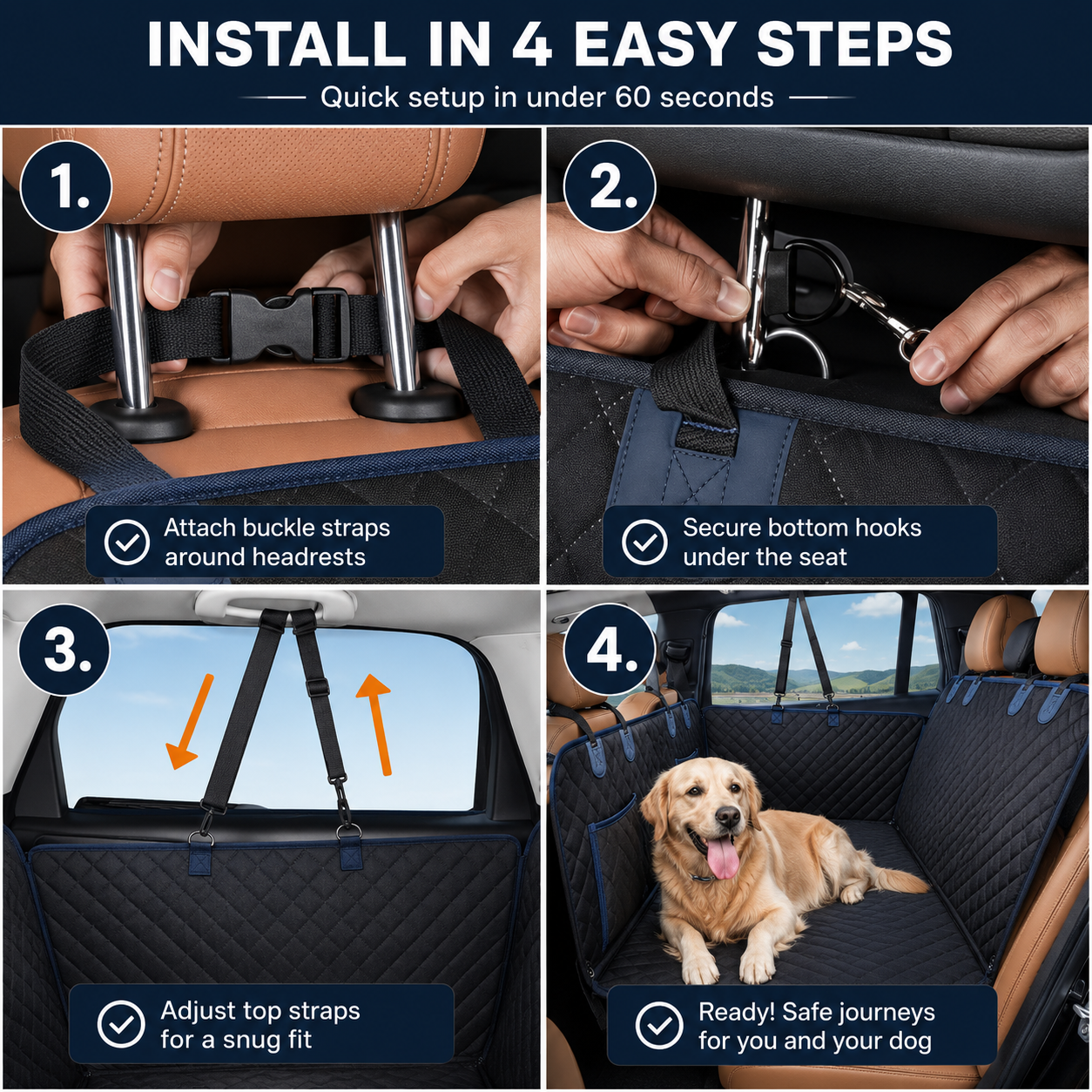 Install in 4 easy steps in under 60 seconds